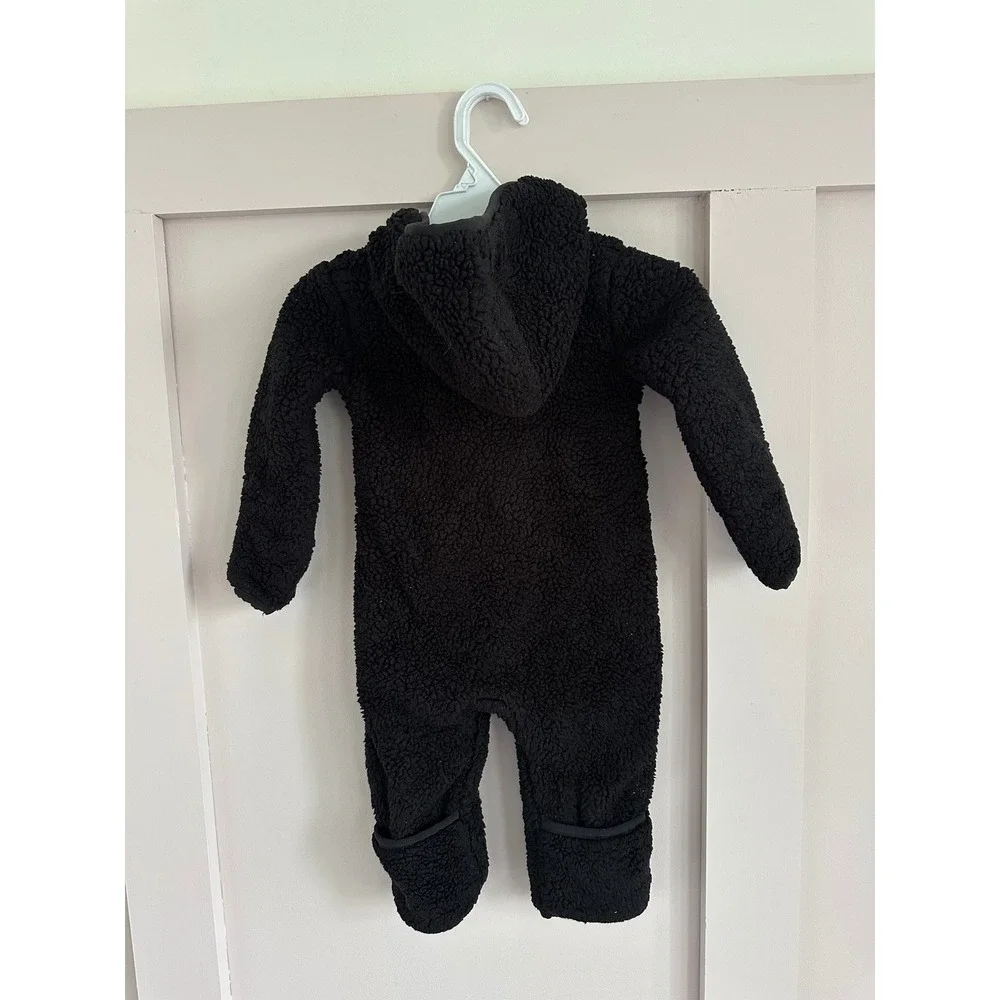 Nike Baby Sherpa Fleece Bunting Pram‎ Suit Hooded One Piece Black 9M
